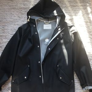 NORSE PROJECTS X ELKA ANKER RAIN JACKET BLACK SMLL